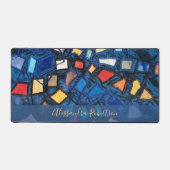 Couleur Personnalisée Aspect Vitrail Abstrait Bleu (Recto)