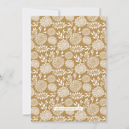 Couleur personnalisée Faire-part de graduation flo (Dos)