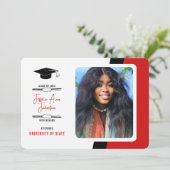 COULEUR PERSONNALISÉE Faire-part d'obtention d'un (Debout devant)