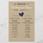 Couleur personnalisée Programme de mariage cardiaq (Devant)