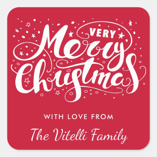 Couleur personnalisée Stickers de Noël très joyeux (Devant)