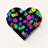 Couleur Pop Fleurs Cute Carnet personnalisé (Dos)