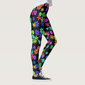 Couleur Pop Fleurs Cute Leggings (Droite)