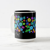 Couleur Pop Fleurs Cute Personnalisées Mug (Devant gauche)