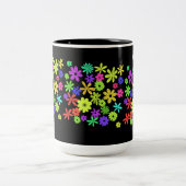 Couleur Pop Fleurs Cute Personnalisées Mug (Centre)