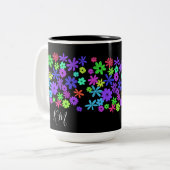 Couleur Pop Fleurs Cute Personnalisées Mug (Devant gauche)