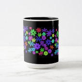 Couleur Pop Fleurs Cute Personnalisées Mug (Centre)
