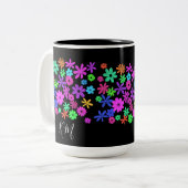 Couleur Pop Fleurs Cute Personnalisées Mug (Devant gauche)