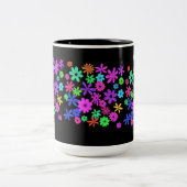Couleur Pop Fleurs Cute Personnalisées Mug (Centre)