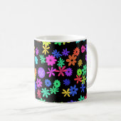 Couleur Pop Fleurs Cute Personnalisées Mug Café (Devant droit)