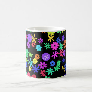 Couleur Pop Fleurs Cute Personnalisées Mug Café