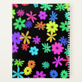 Couleur Pop Fleurs Cute Planner Personnalisé (Dos)