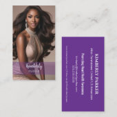 Couleur Pop Purple Carte de visite (Devant / Derrière)