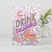 Couleur pour boire du champagne Invitation d'entre (Debout devant)