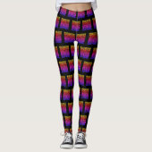Couleur QR Code Scan Leggings noirs Couleurs perso (Devant)