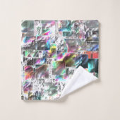 Couleur ressemblant à des découpes dvd carrés, mos (Gant de toilette)