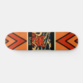Couleur Retro Fox personnalisé skateboard (Horz)
