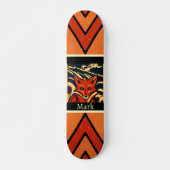 Couleur Retro Fox personnalisé skateboard (Devant)