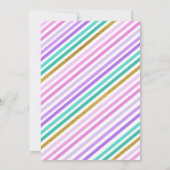 Couleur Retro Sauter et jouer Invitation d'anniver (Dos)