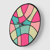 Couleur ronde Abstraite 160422(06), grande horloge (Angle)