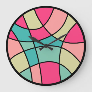 Couleur ronde Abstraite 160422(06), grande horloge