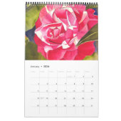 Couleur rose calendrier de l'aquarelle Sacha Gross (Jan 2026)