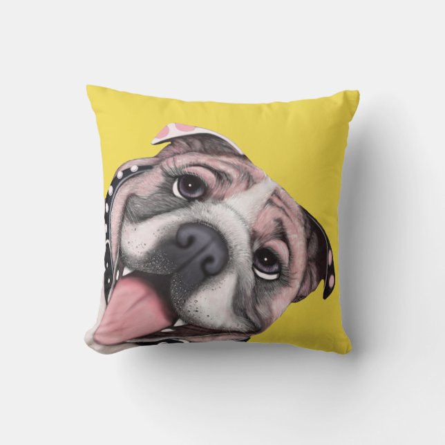 Couleur rose de personnaliser de coussin de (Recto)