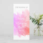 Couleur rose et squelette programme de mariage feu (Debout devant)