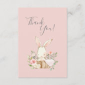 Couleur rose pâle Baby shower Bunny C Merci (Devant)