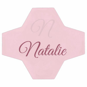 Couleur rose pastel monogrammée