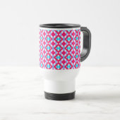 Couleur rose, violet et bleu mug de voyage (Devant droit)