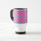 Couleur rose, violet et bleu mug de voyage (Devant gauche)