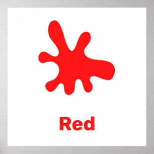 Couleur rouge avec poster de mots