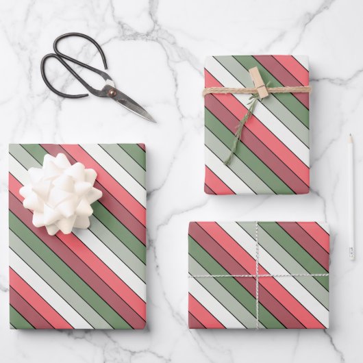 Couleur Rouge Blanc Vert Noël Sur Papier Texté (Recto)