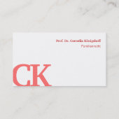 couleur rouge bonne lecture carte de visite (Dos)