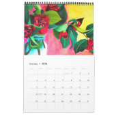 Couleur rouge - calendrier artistique de l'aquarel (Jan 2026)