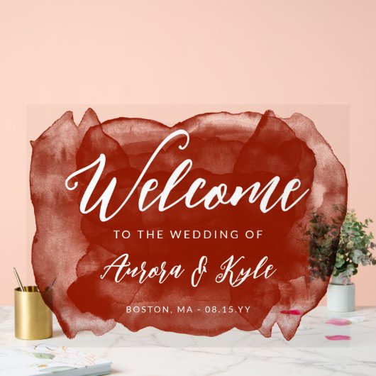 Couleur rouge roux translucide Mariage Bienvenue (Mariage)