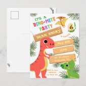 Couleur Rugissement : Invitation Anniversaire de D (Devant / Derrière)