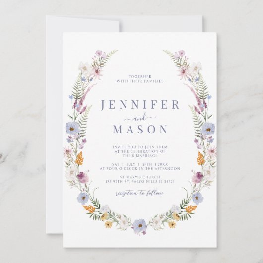 Couleur rustique minuscule Faire-part de mariage F (Devant)