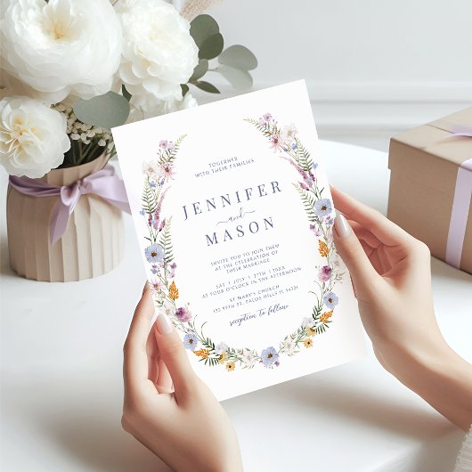 Couleur rustique minuscule Faire-part de mariage F