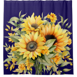 Couleur rustique Tournesol Douche rideau