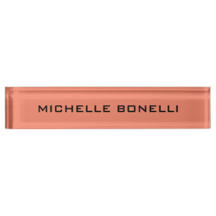 Couleur saumon minimaliste Plaque lisible