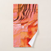 Couleur saumon visible en texture mosaïque douce s (Serviette à main)