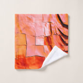 Couleur saumon visible en texture mosaïque douce s (Gant de toilette)