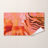 Couleur saumon visible en texture mosaïque douce s (Serviette à main)