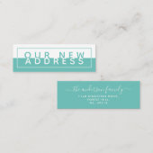 Couleur simple bloc, nouvelle carte d'adresse (Devant / Derrière)