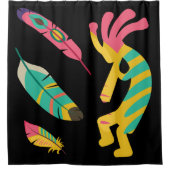 Couleur simple Kokopelli rideau de douche (Devant)