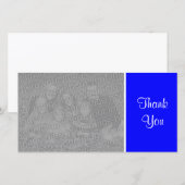 Couleur simple - Merci - bleu (Devant / Derrière)