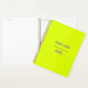 couleur solide jaune fluorescent - votre logo