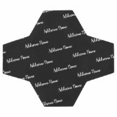 Couleur solide Moderne Noir de base Monogramme (Plat)